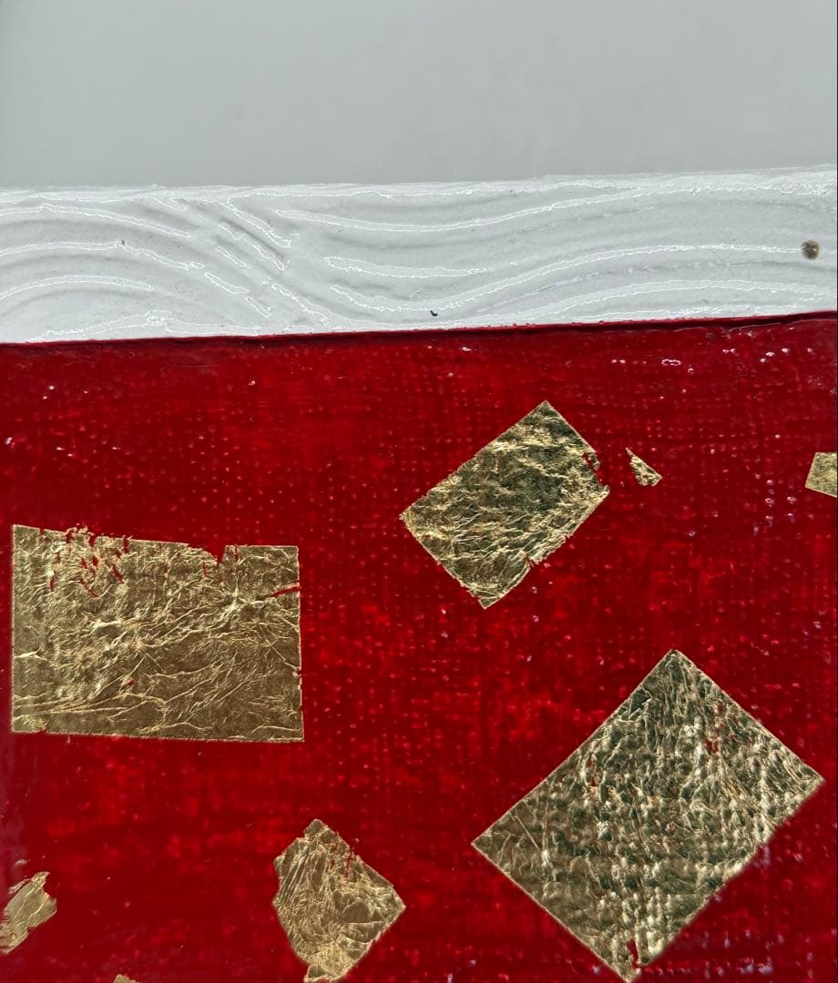 坂田甚内作　白釉金彩角皿　送料込み250606