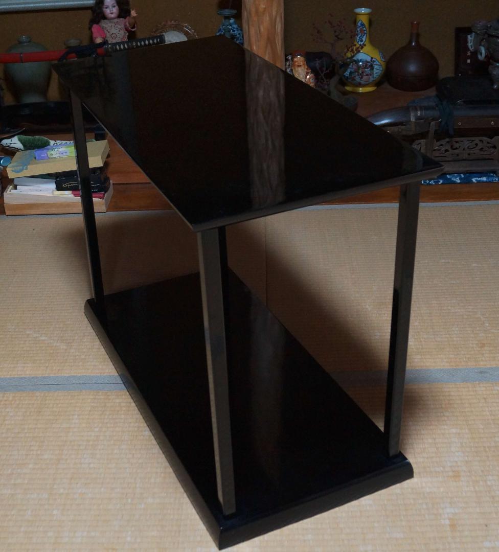 茶道具 塗師 平安昭斎造 真台子 木製漆塗り 美品 共箱