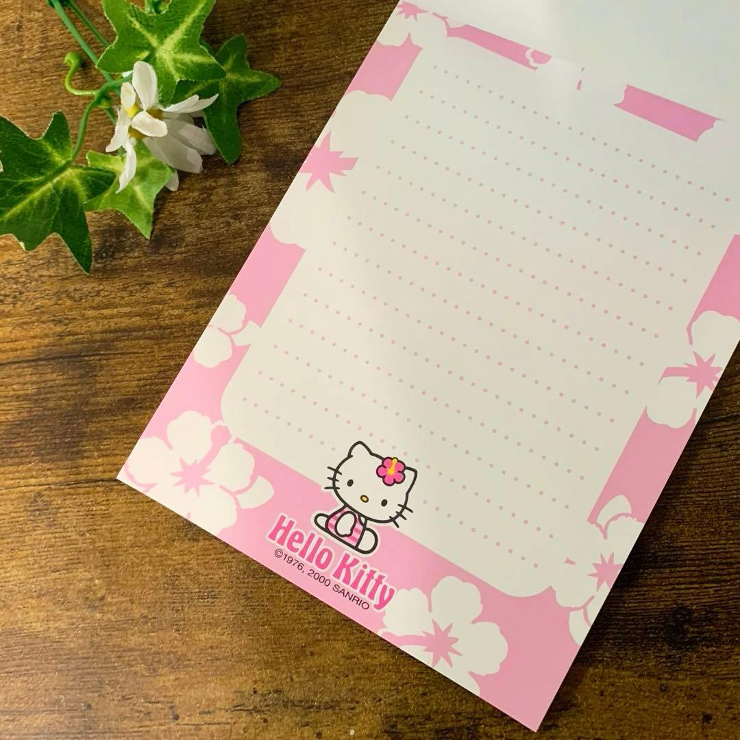 希少レア　ハイビスカス柄　キティ　メモ帳　2000年製 サンリオ