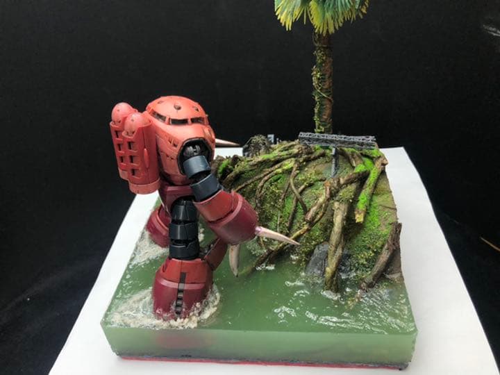 シャア専用ズゴックジャブロー 基地強襲　レジンジオラマ