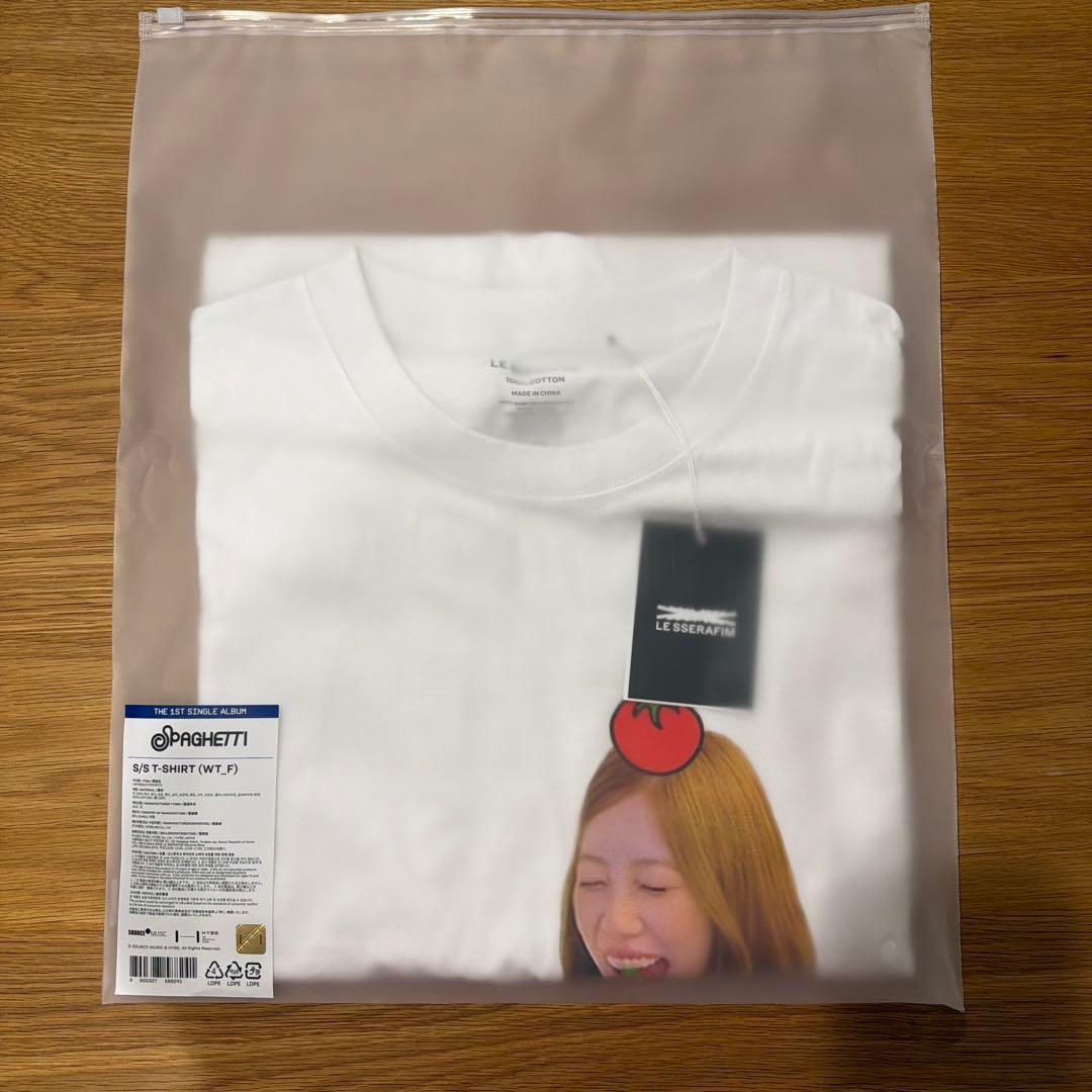 ルセラフィム SPAGHETTI Tシャツ EAT IT UP カズハ