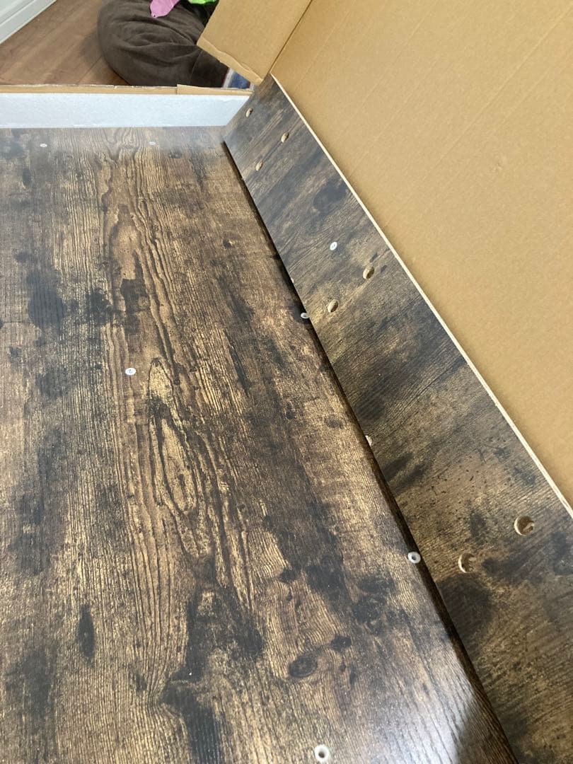 新品未使用⭐️ダークブラウン木製パソコンデスク アンティーク調 一人暮らし