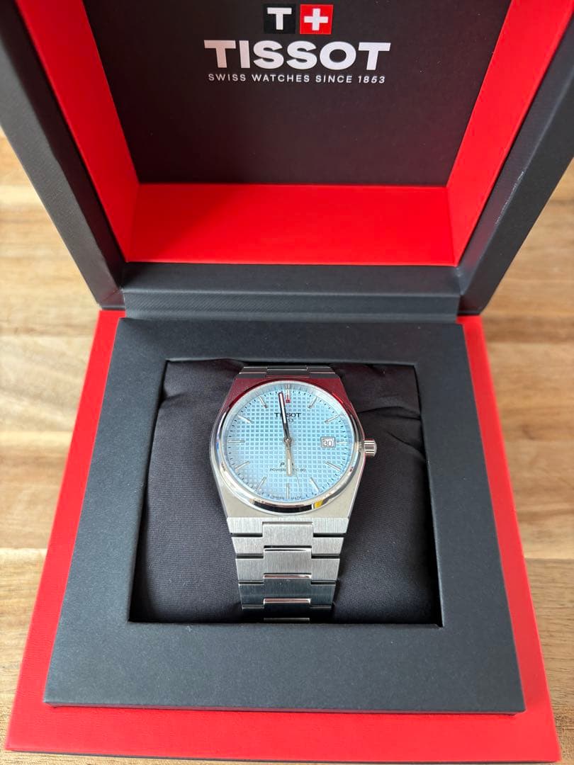 TISSOT 自動巻き時計 青文字盤 ステンレス