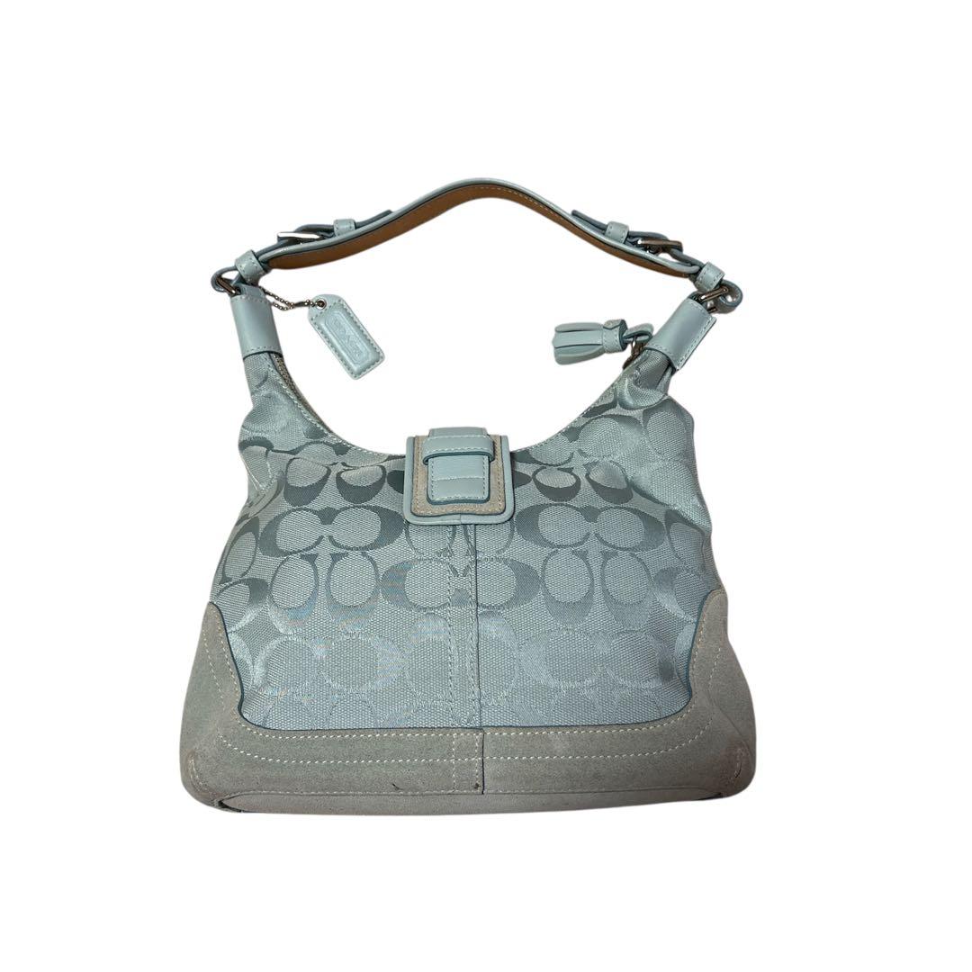 バッグ COACH SOHO signature shoulder bag blue