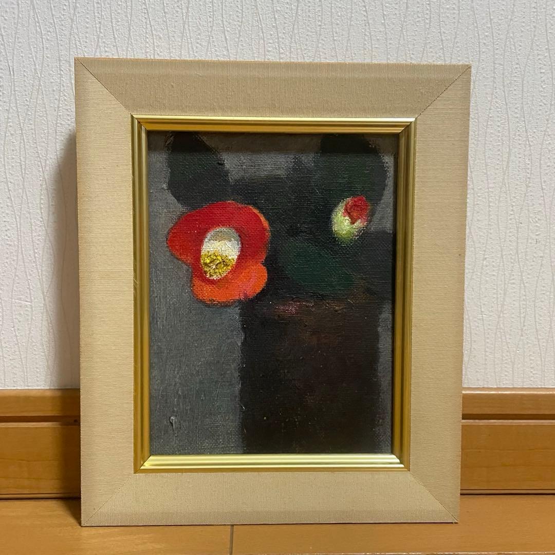 ヤブツバキ油彩