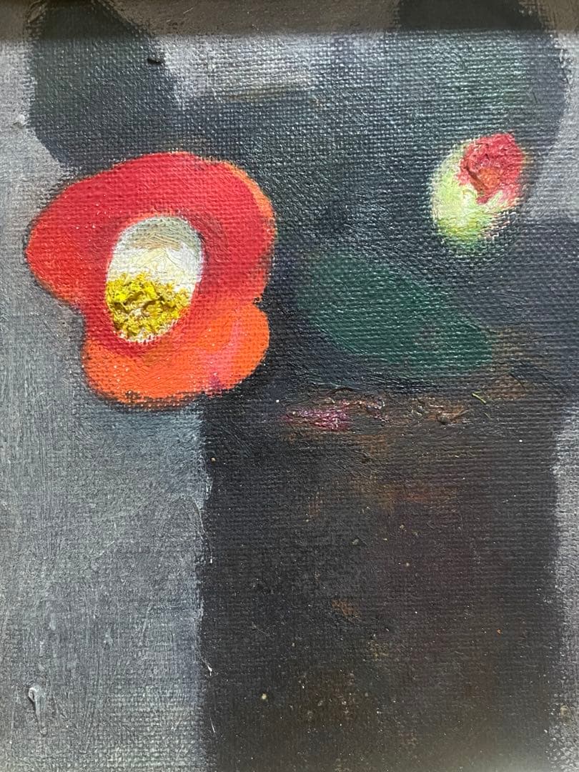 ヤブツバキ油彩