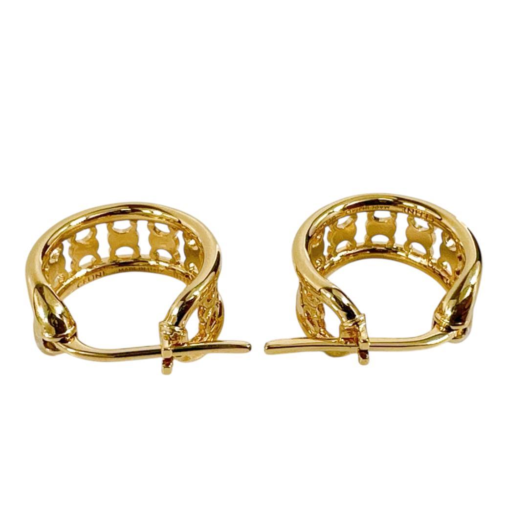 セリーヌ トリオンフ マルチフープ ピアス ゴールドフィニッシュブラス