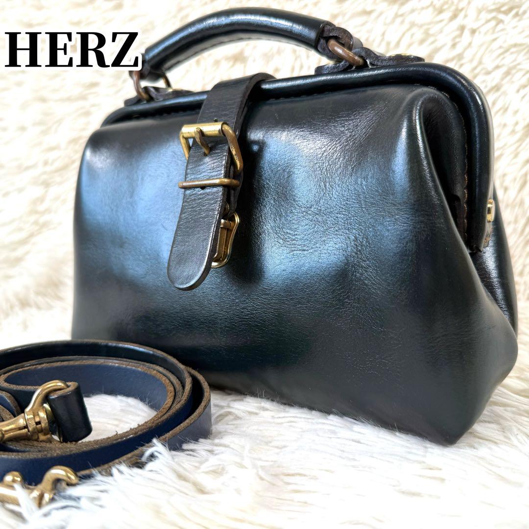 ヘルツ HERZ 2way ミニドクターズバッグ クロスボディ ダークグリーン