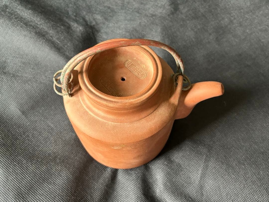 中国古美術品　急須　紫砂茶器 「二号直形壺」在銘