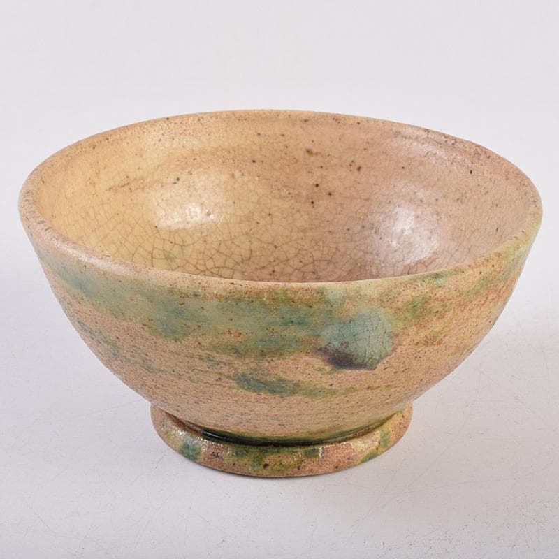 桂又三郎極め　伊賀焼　古伊賀　藤堂伊賀　初代　岡本定八作　水呑茶碗　VR8895