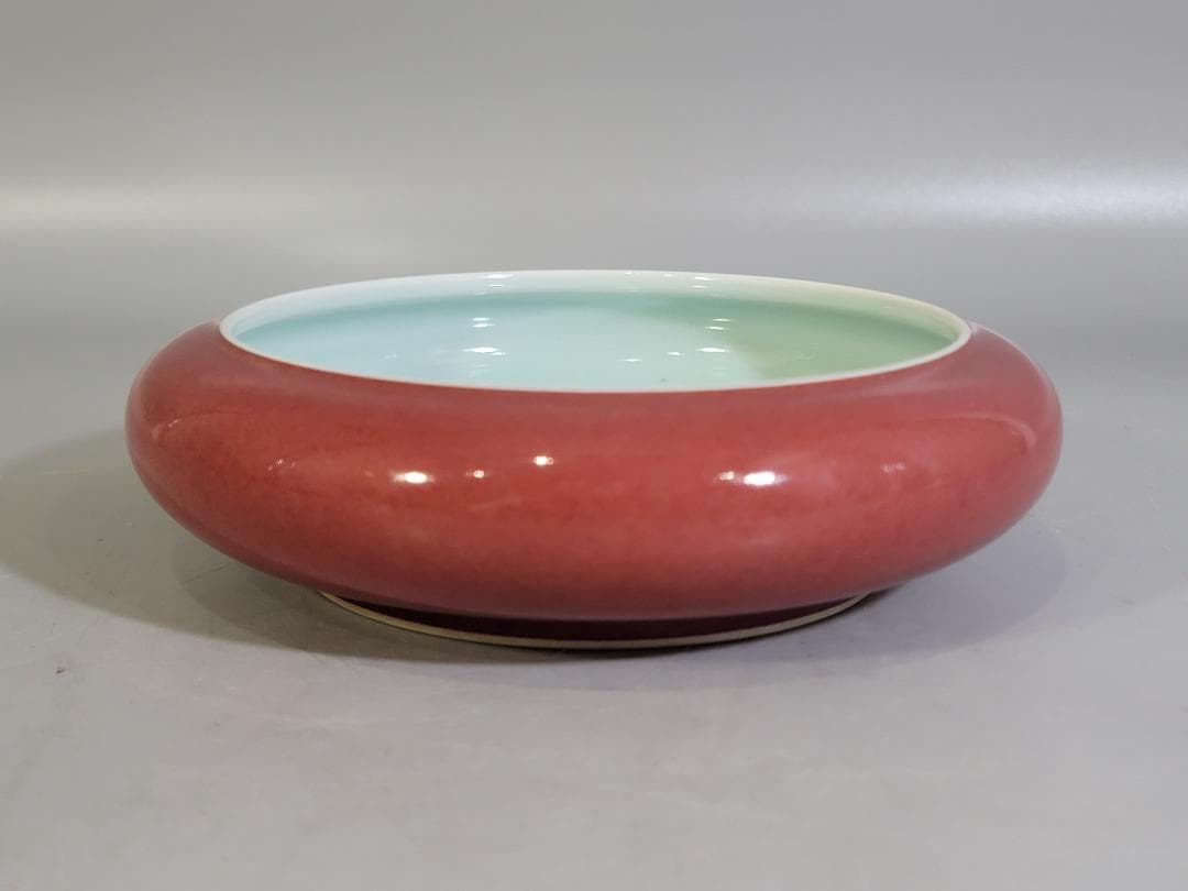 DT594 中国 文房具 赤釉 筆洗