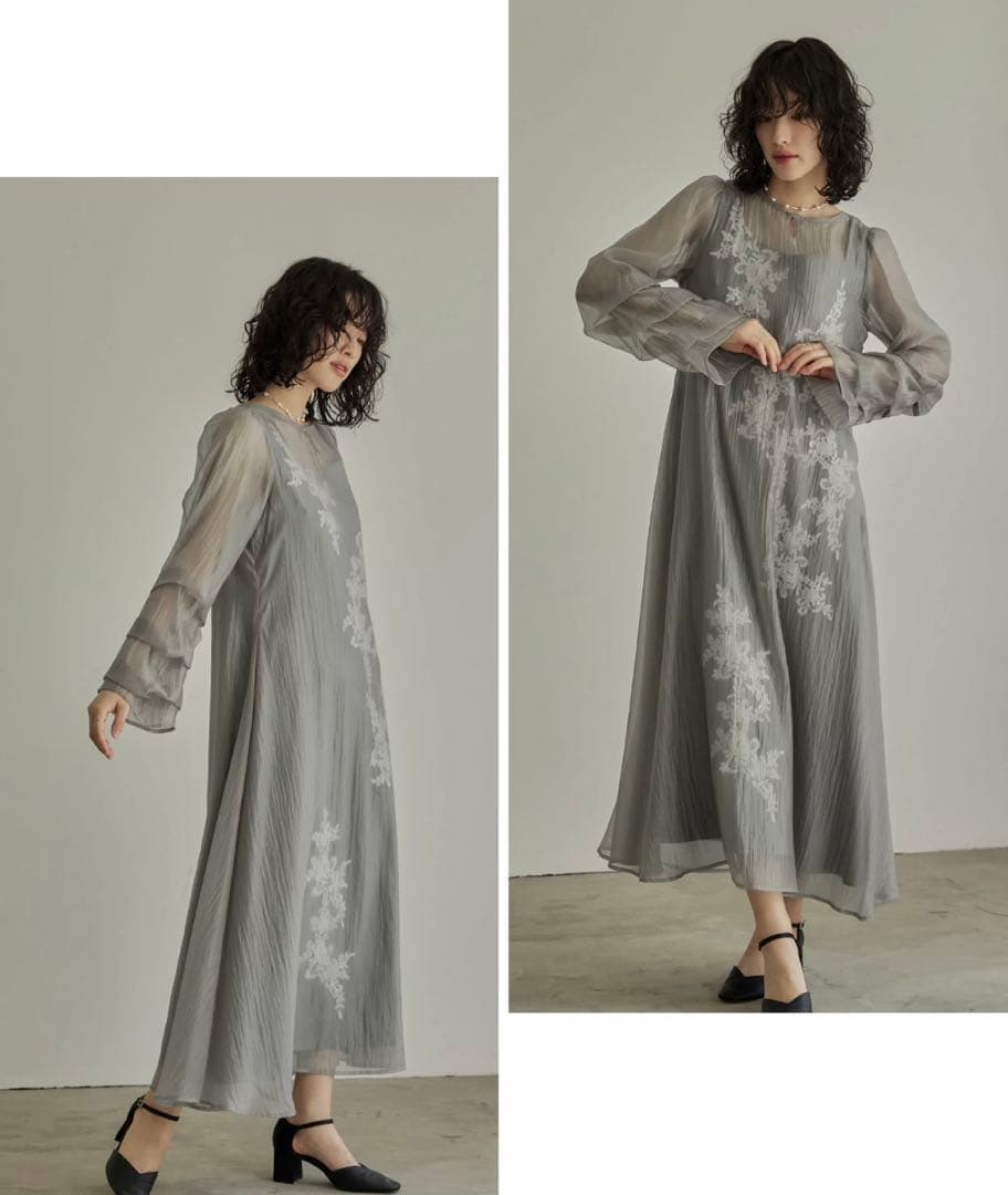 シアーAラインワンピース　niana