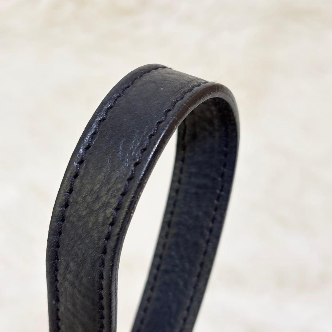 ✨美品✨希少 イルビゾンテ ショルダーバッグ 斜め掛け 筒型 レザー ブラック