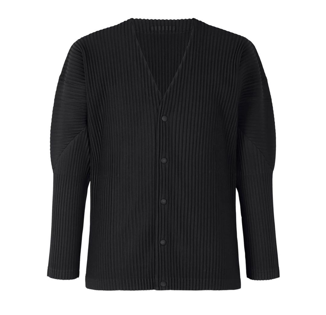 【新品】オムプリッセ BASICS カーディガン 黒 サイズ3