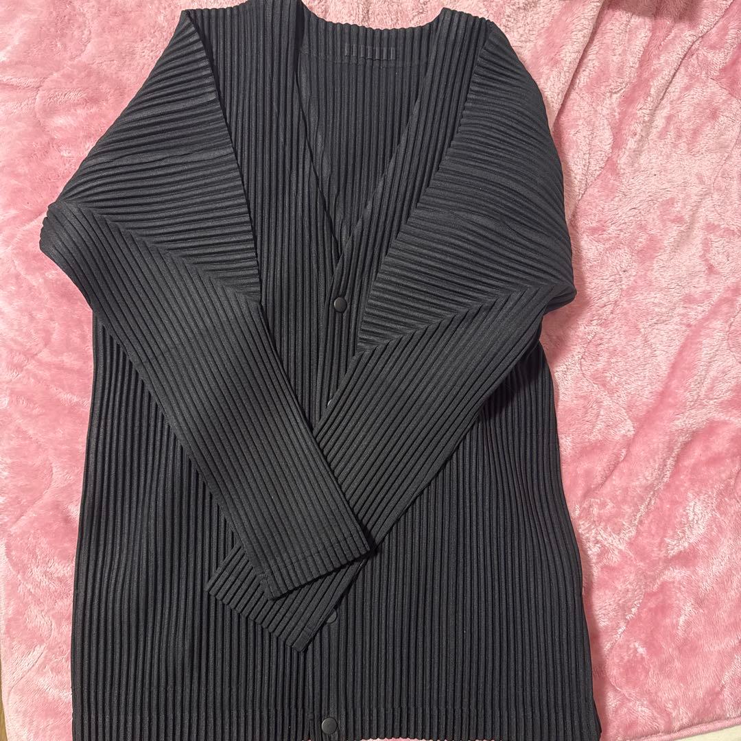 【新品】オムプリッセ BASICS カーディガン 黒 サイズ3