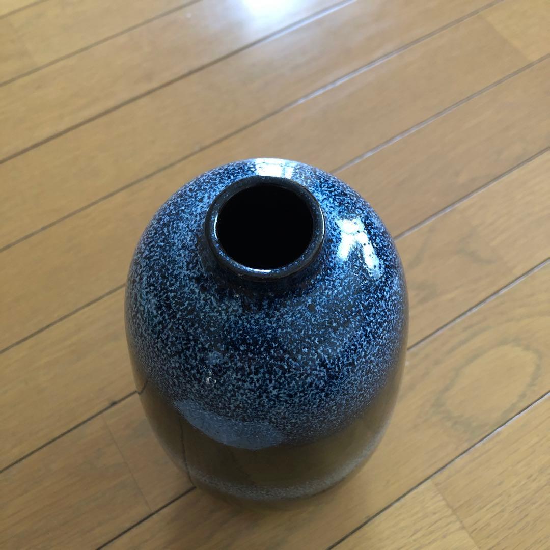 作家物　天野達夫作　油滴天目紬　花瓶