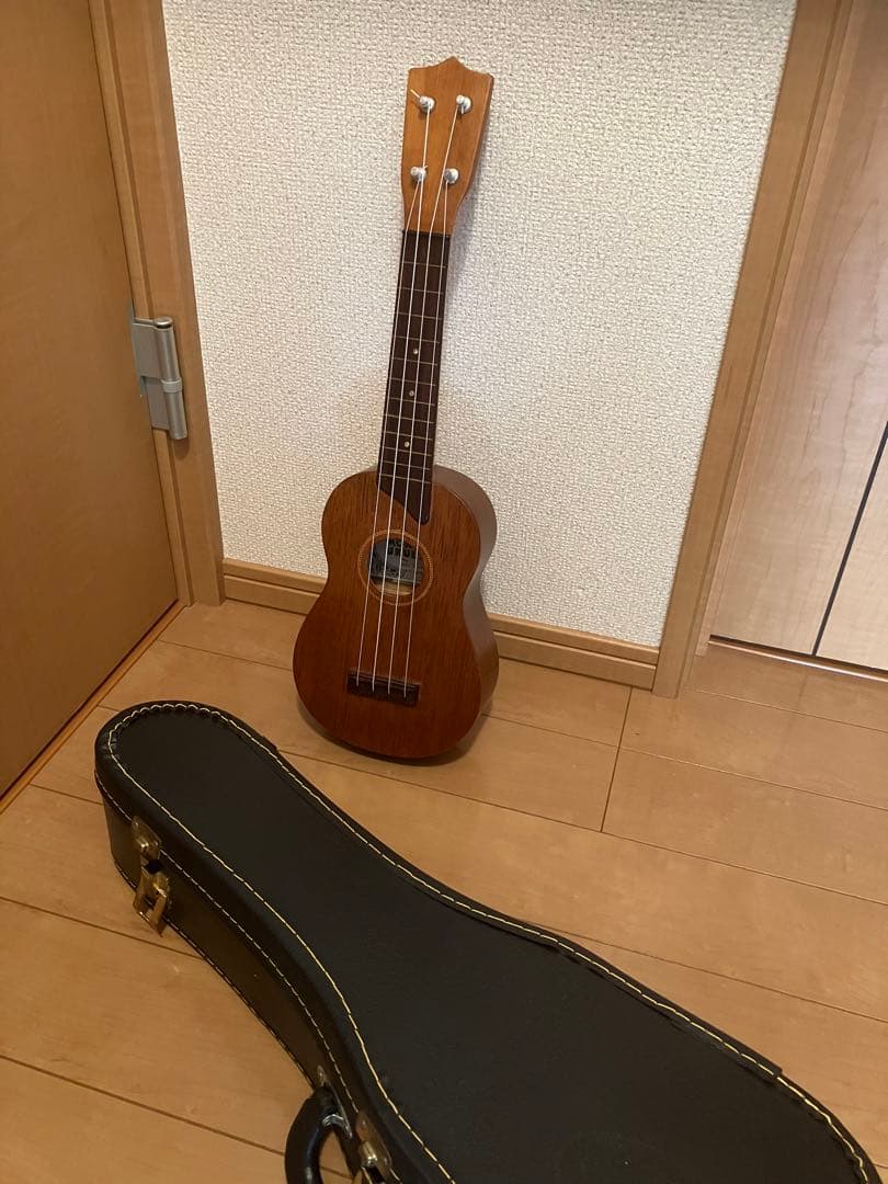 HONEY BEE アコースティックギター サンバーストと年代物ウクレレ