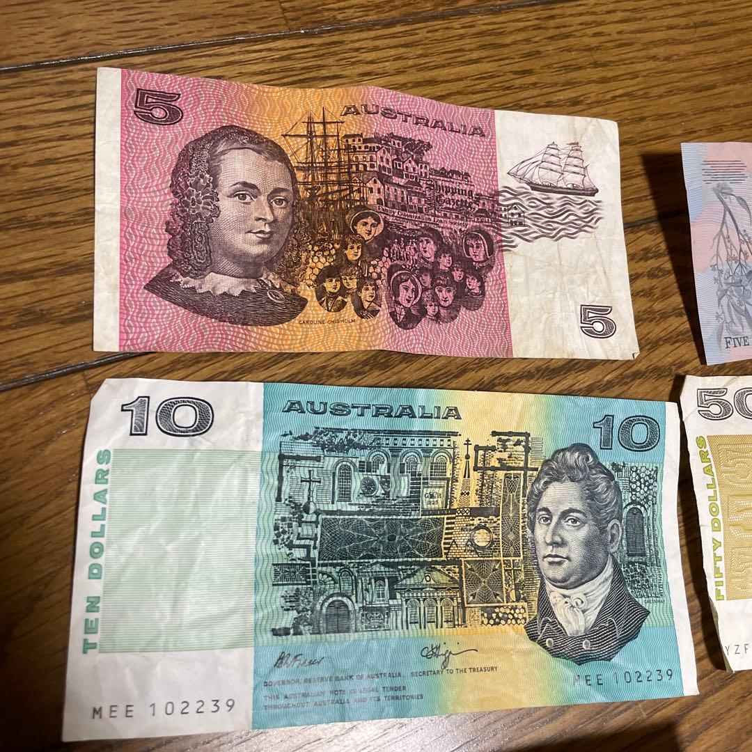 オーストラリア 旧紙幣 セット 5ドル 10ドル 20ドル 50ドル