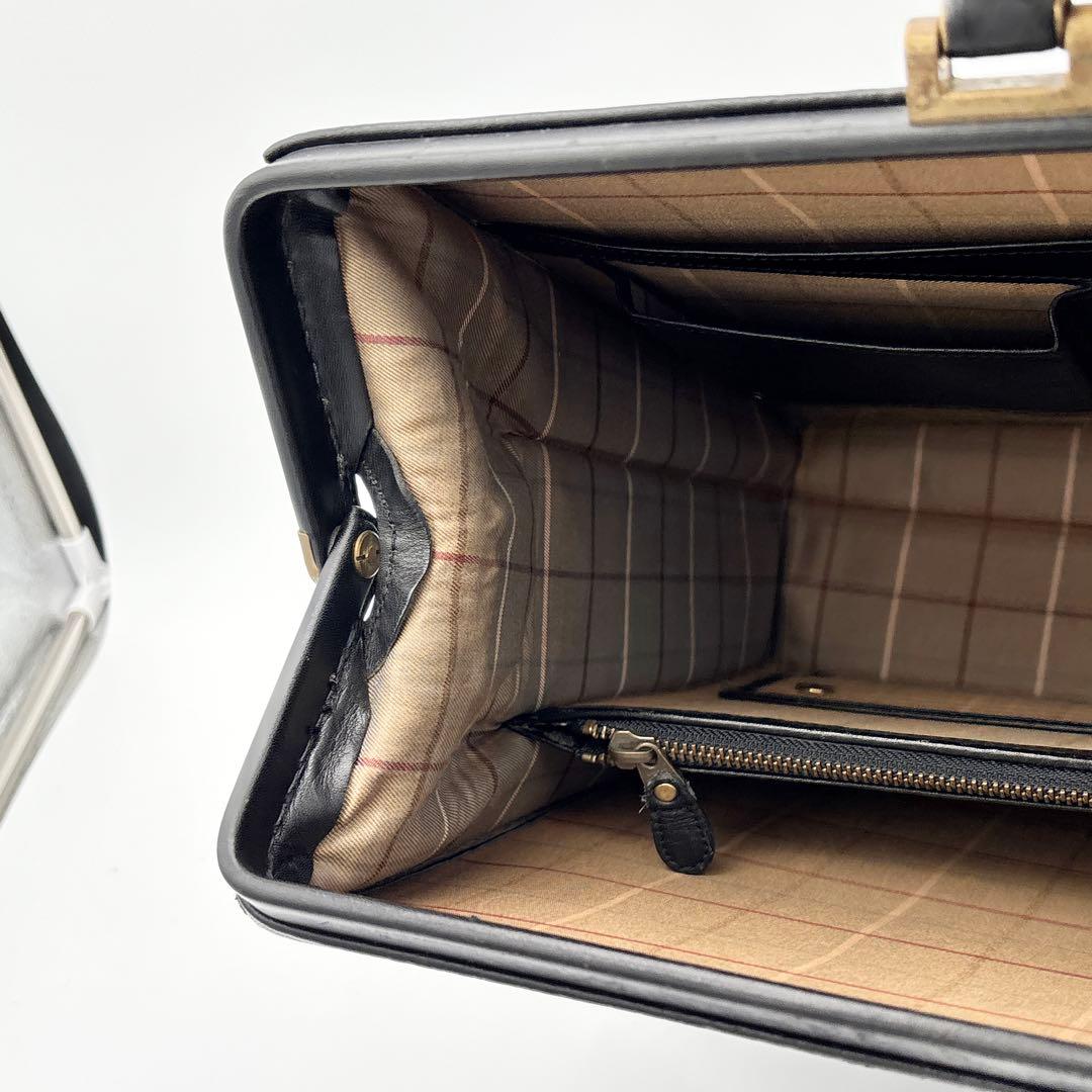 BURBERRY 鍵付き ダレスバッグ ビジネスバック ビンテージ レザー