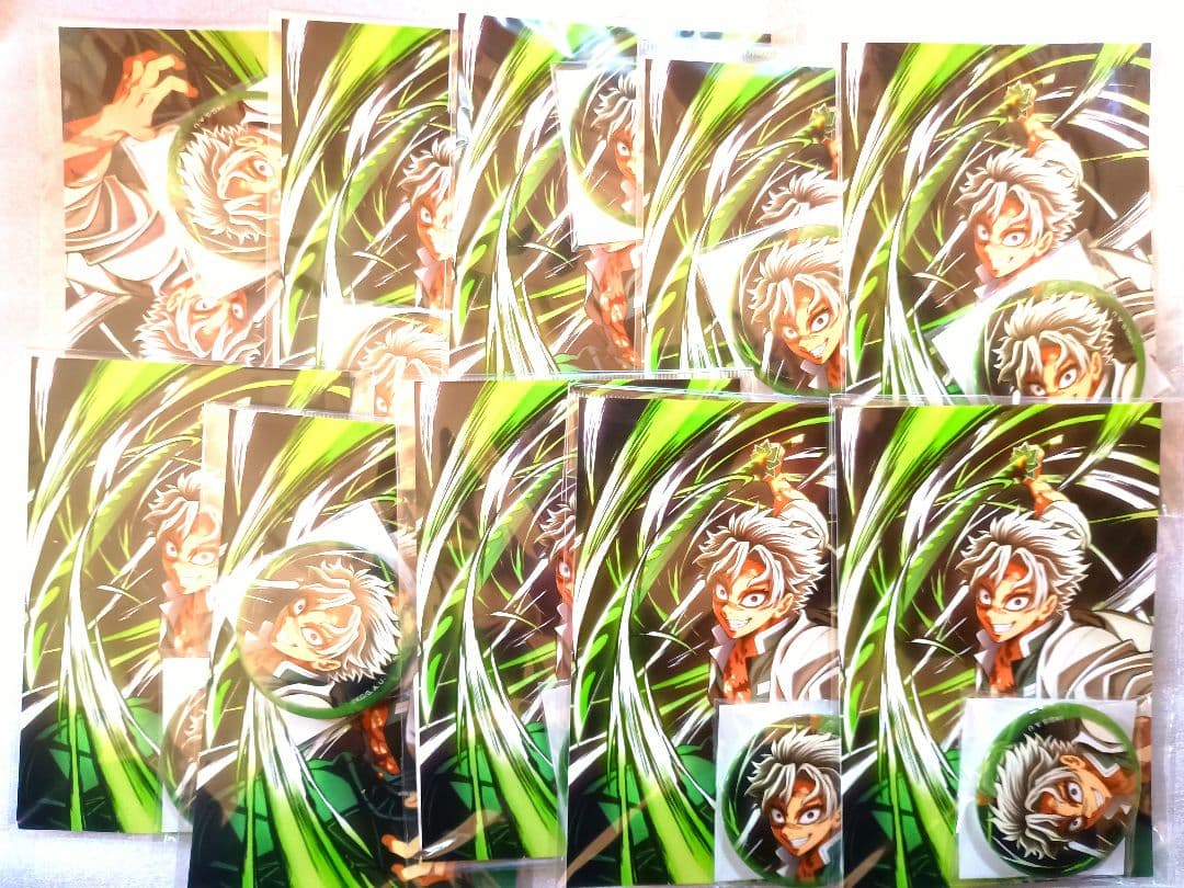 【不死川実弥】アニメ　鬼滅の刃　全集中展　缶バッジ　ポストカード