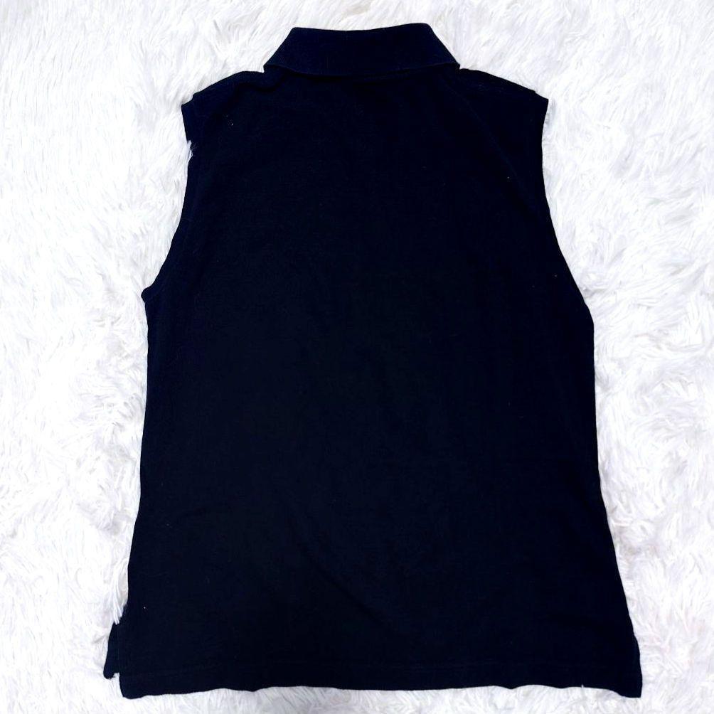 【美品】エルメス セリエボタン ノースリーブ ポロシャツ L 鹿の子 銀ボタン