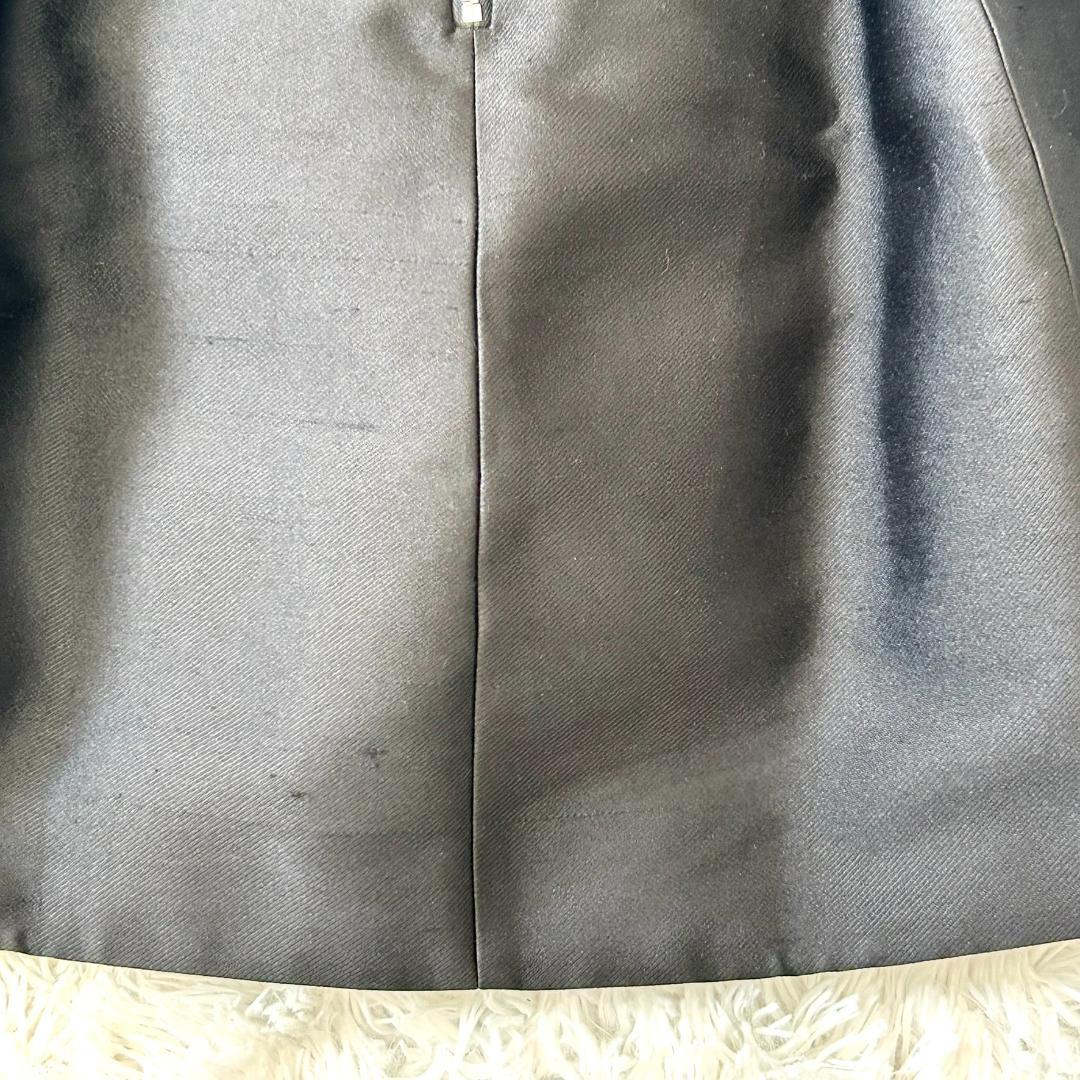 ルイヴィトン　現行　スカート　フレア　黒　シルク混　３８　M　レディース