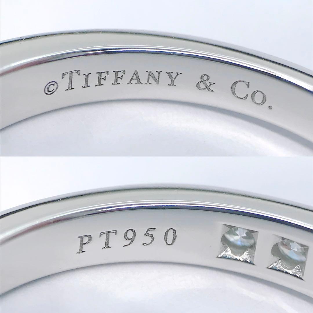 ティファニー チャネル ハーフエタニティ ダイヤモンドリング PT950 10号