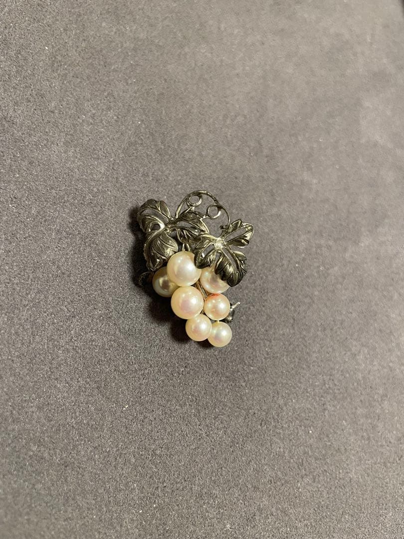 ミキモト　MIKIMOTO ぶどう　ブローチ　925【未使用】