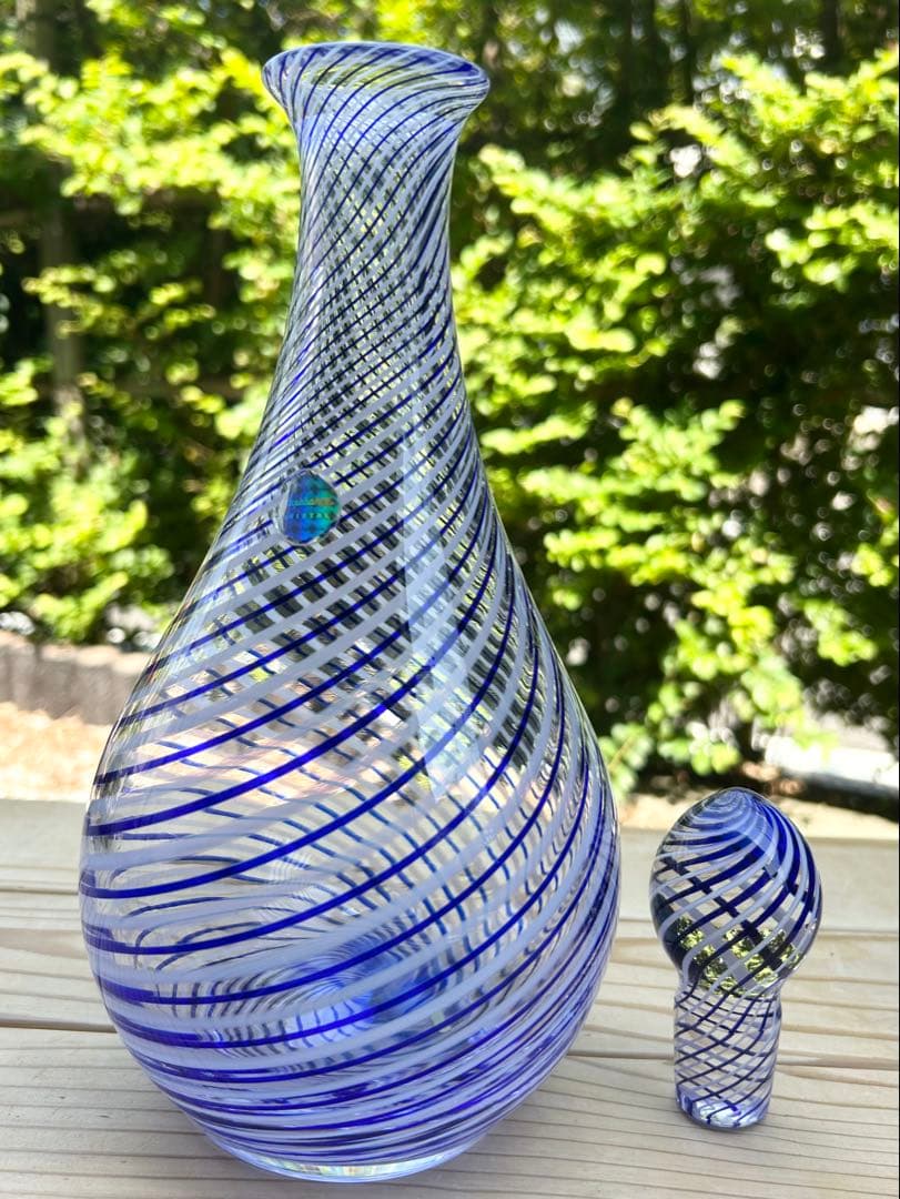 ビンテージ/デキャンタ/トルコ/パシャバチェ/Pasabahce/アートガラス