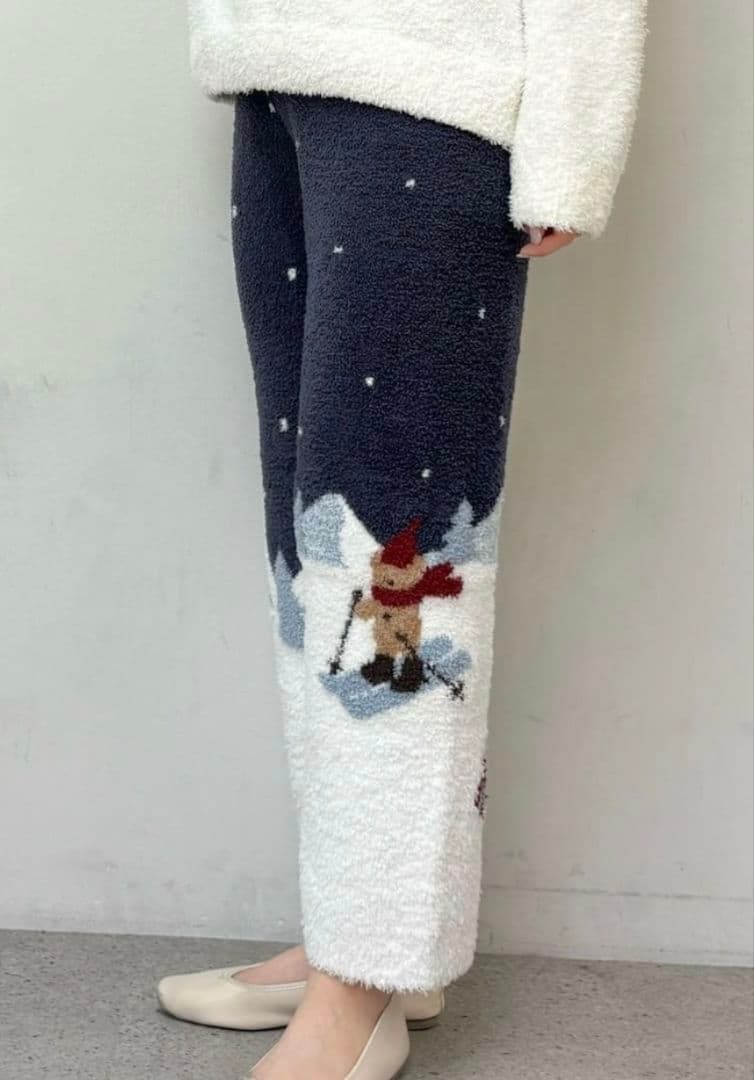 ジェラートピケ【HOLIDAY】スキーベアジャガードプルオーバー+ロングパンツ