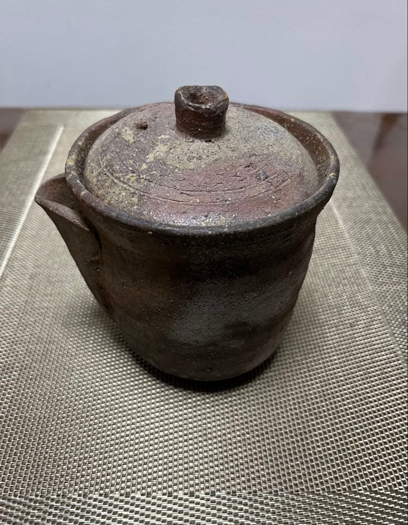 備前焼　茶道具　茶釜　急須　(No.73)