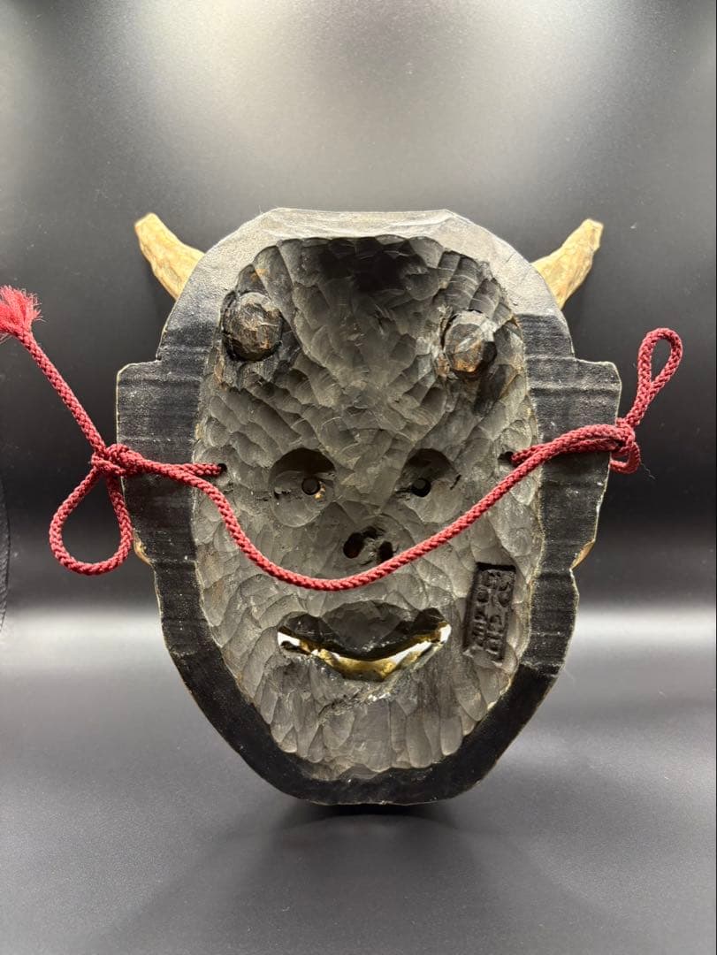 木製 鬼面 約30cm