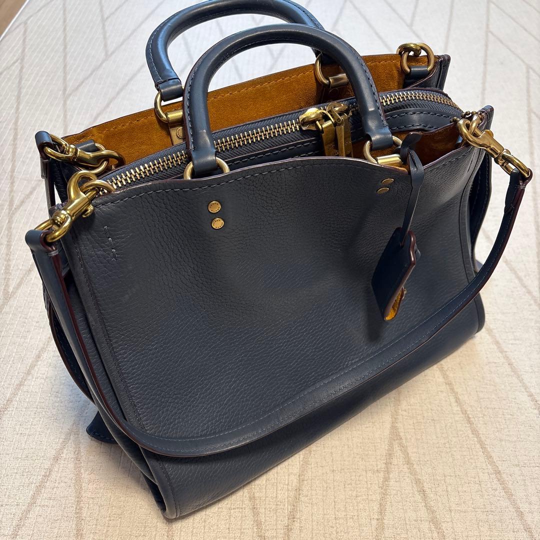 COACH ネイビー ショルダーバッグ