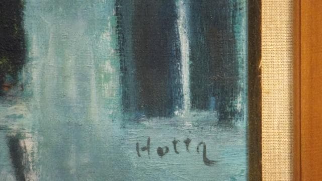 一枚の絵取扱作品　堀田高　直筆サイン『南仏カーニュにて　マントン暮色』0709C