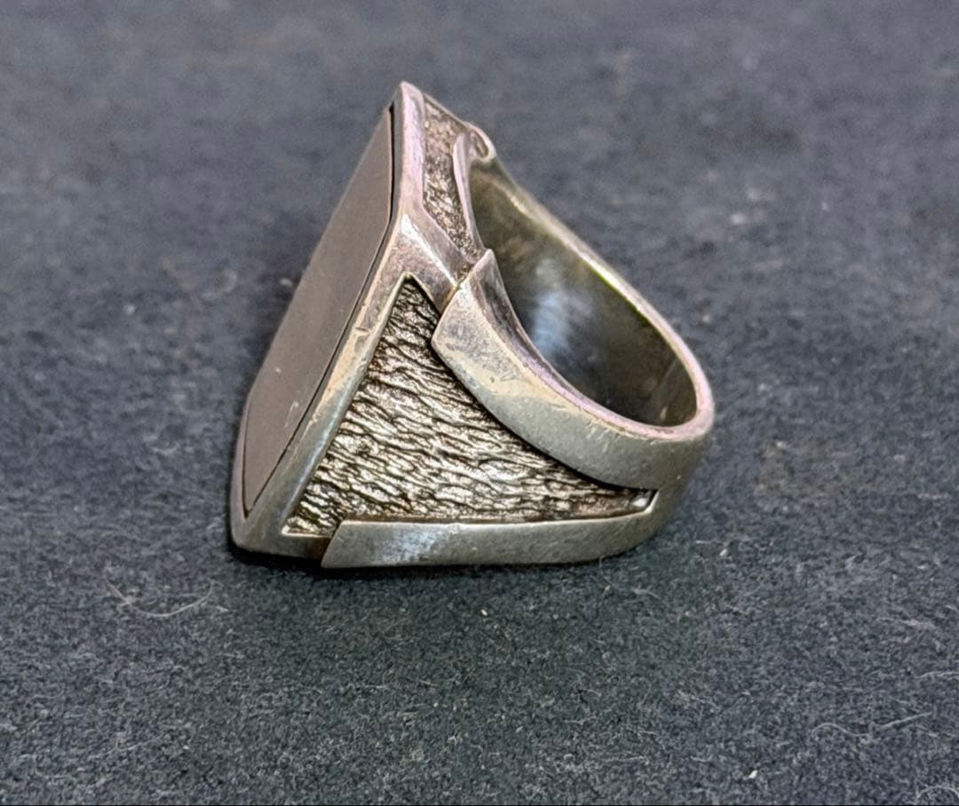 ボッテガ シルバー 925 アンティーク リング シグネット 印台 古着