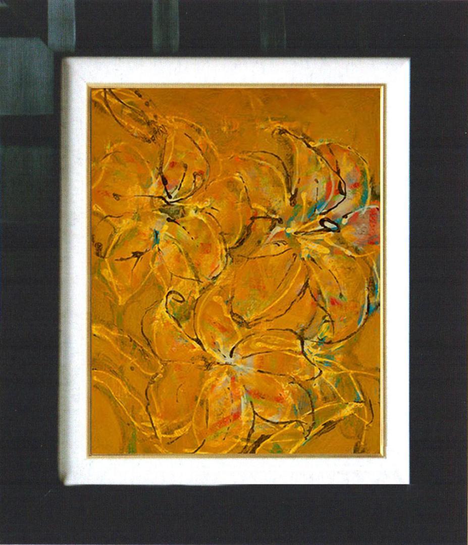 油絵 菅家令子 絵 絵画 インテリア F4-090316 花 ゆり