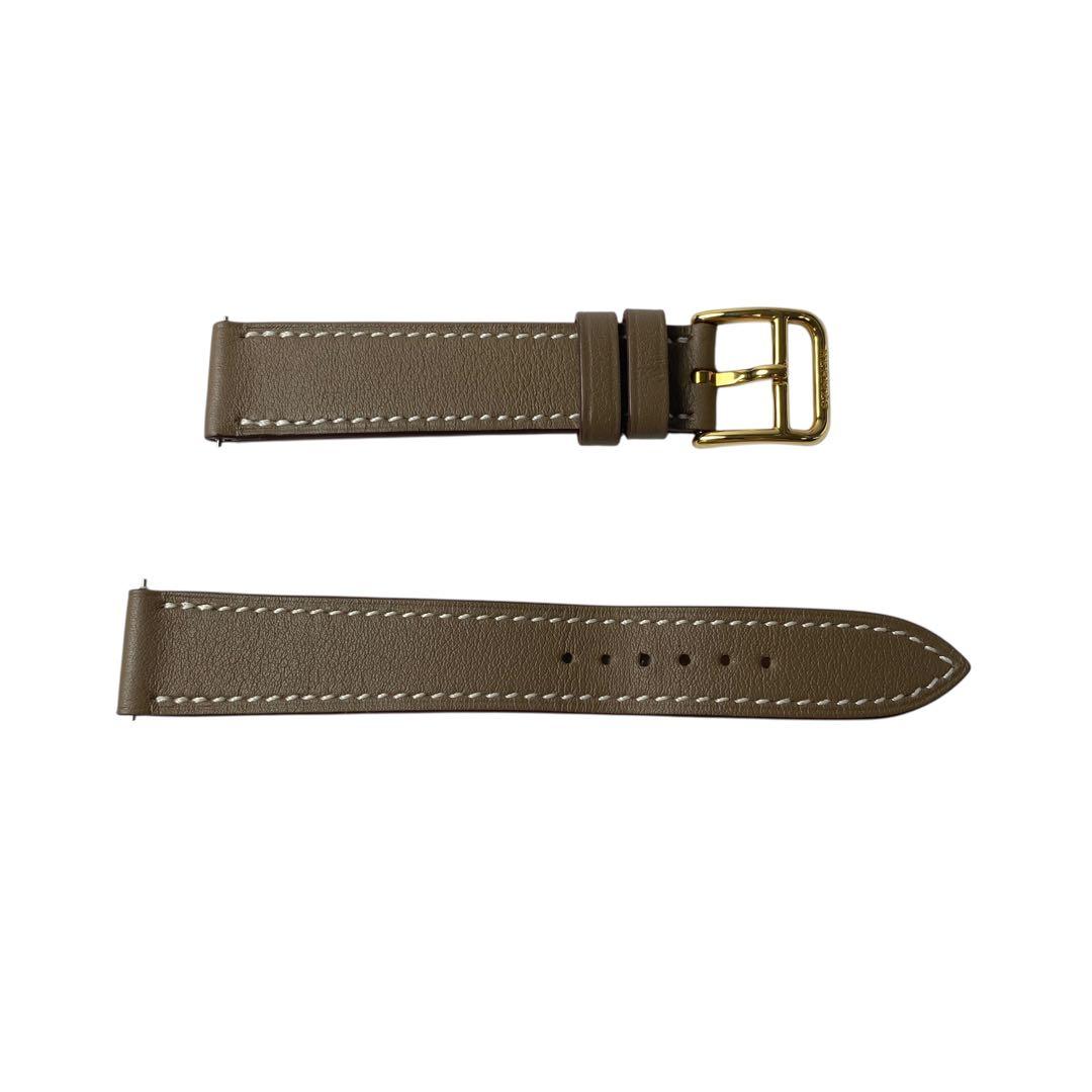 美品 エルメスHERMES Hウォッチベルト エトゥープ Z刻印 HH1.201
