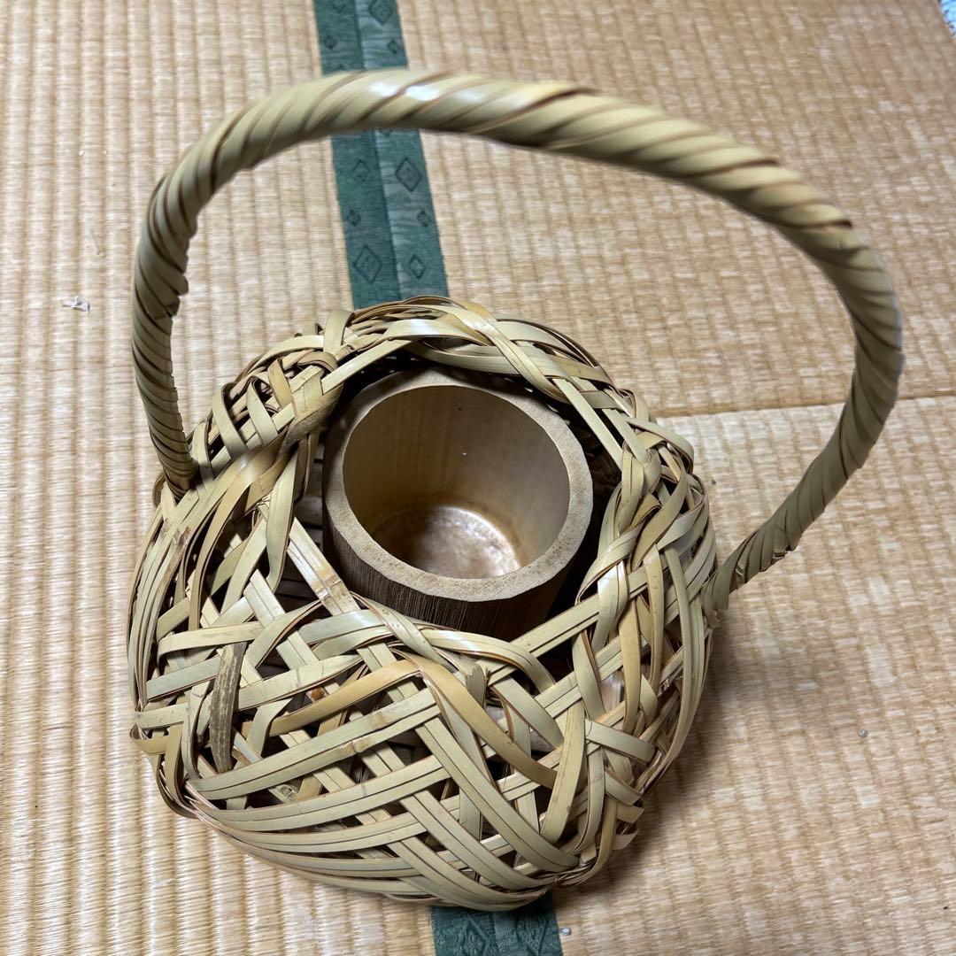 竹細工　竹籠　花器　大分　未使用