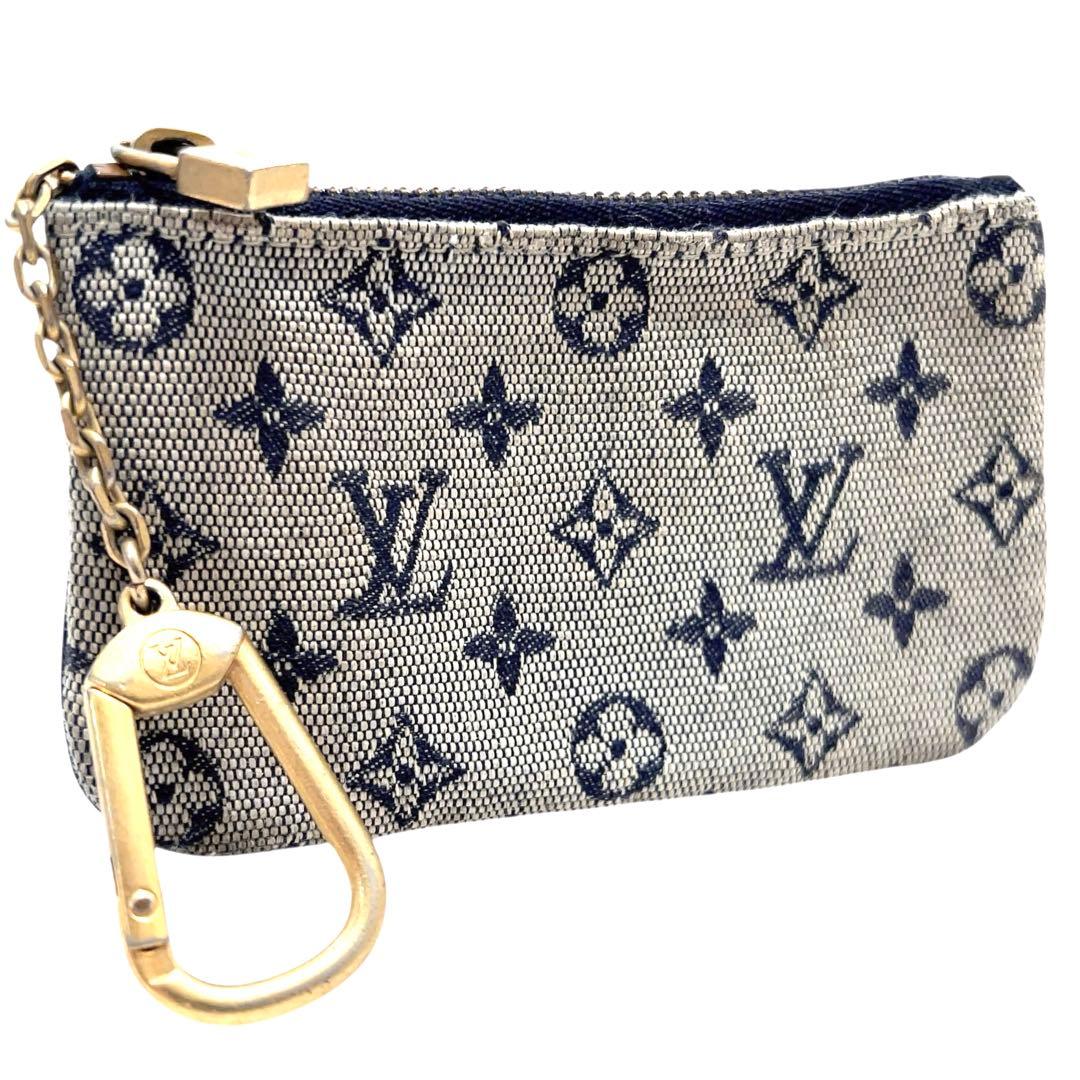 ルイヴィトン ケース モノグラムミニ ポシェットクレ 紺 M92236