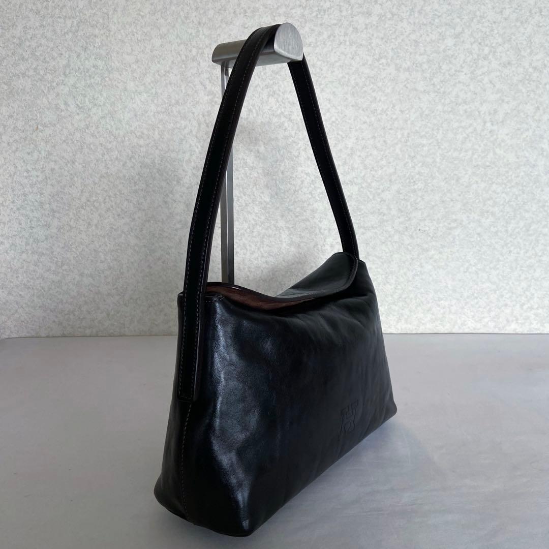 HIROFU ヒロフ ベリーナ 本革 レザー フォーマル バッグ 黒 希少