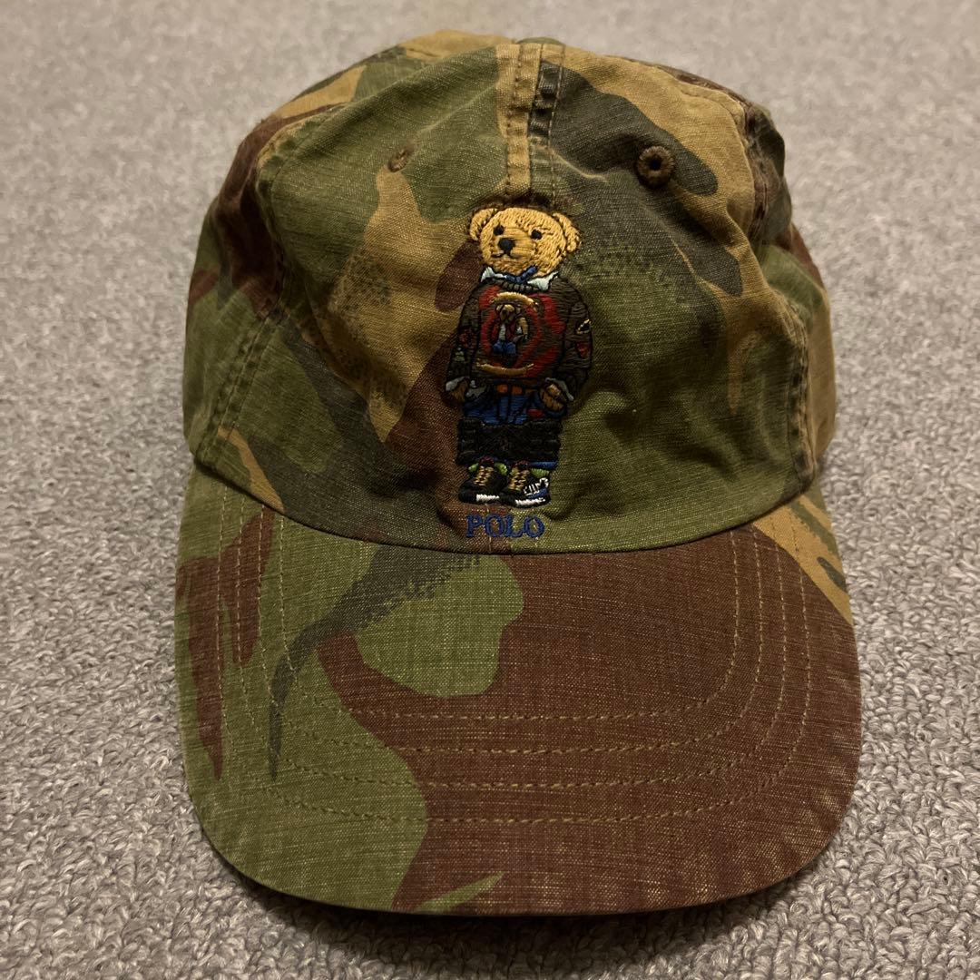Polo Ralph Lauren Bear 迷彩キャップ テディベア刺繍