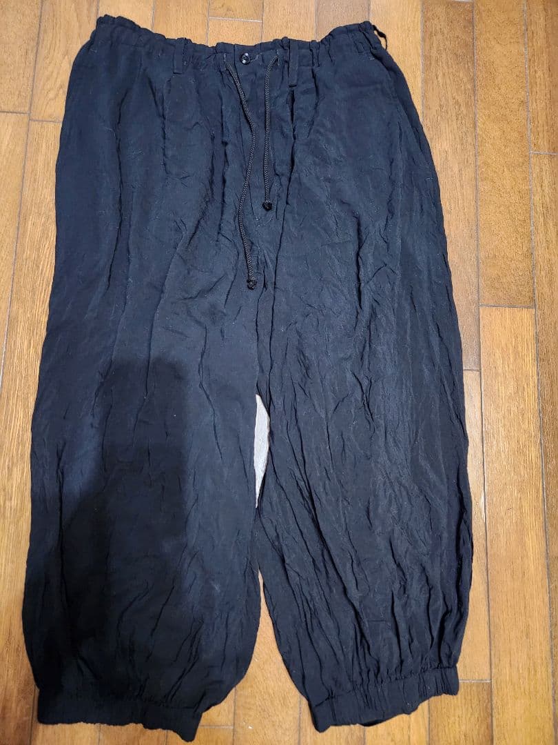 YOJI YAMAMOTO　変則 ワイドパンツ 黒 軽量素材　サイズ3