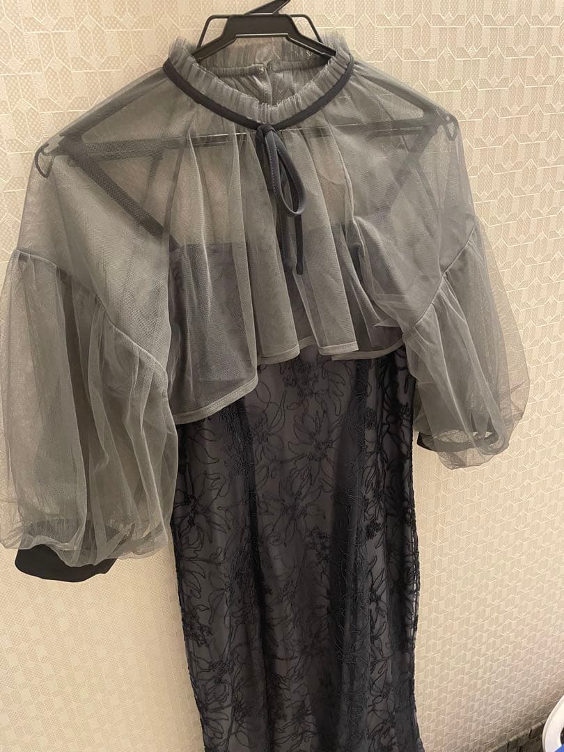 LEJA リボンシアーボレロレースマーメイドワンピースドレス