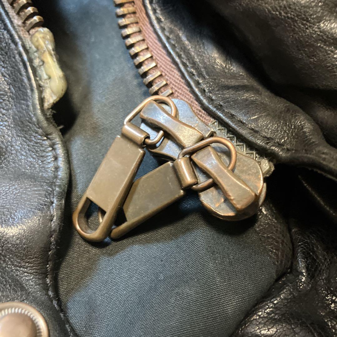 【希少】SANTACROCE バッファローレザー レザージャケット Sサイズ