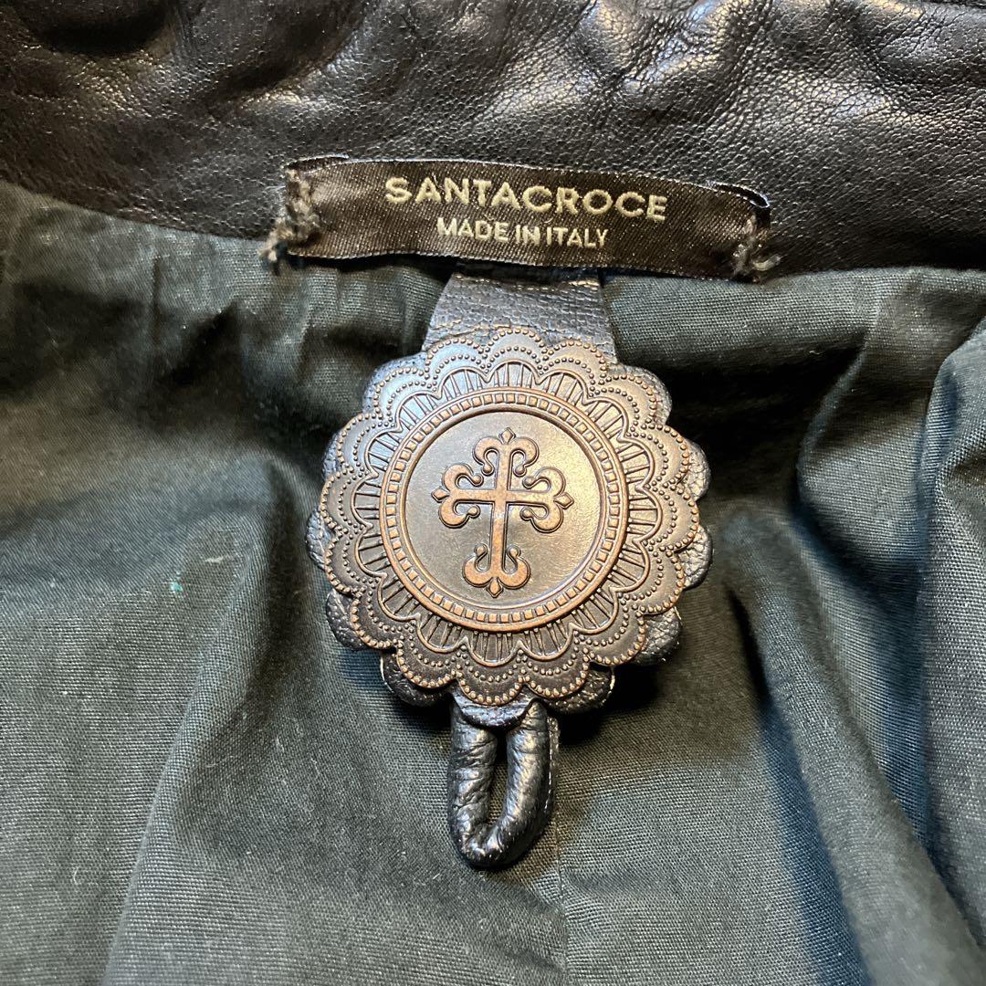 【希少】SANTACROCE バッファローレザー レザージャケット Sサイズ