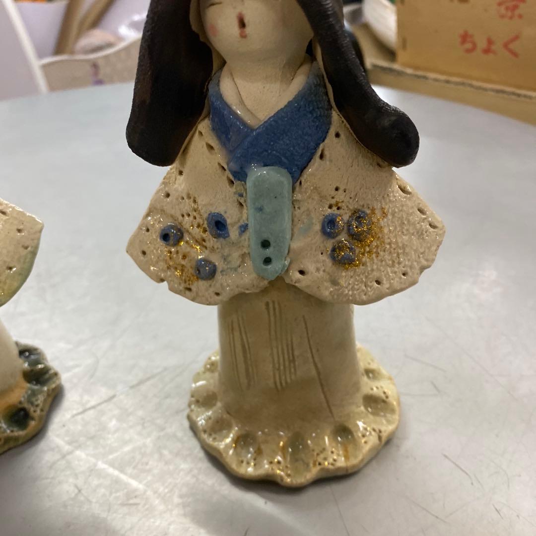 陶器　焼き物　水野雅子　作家作品　雛人形　雅子手稔り夫婦立體