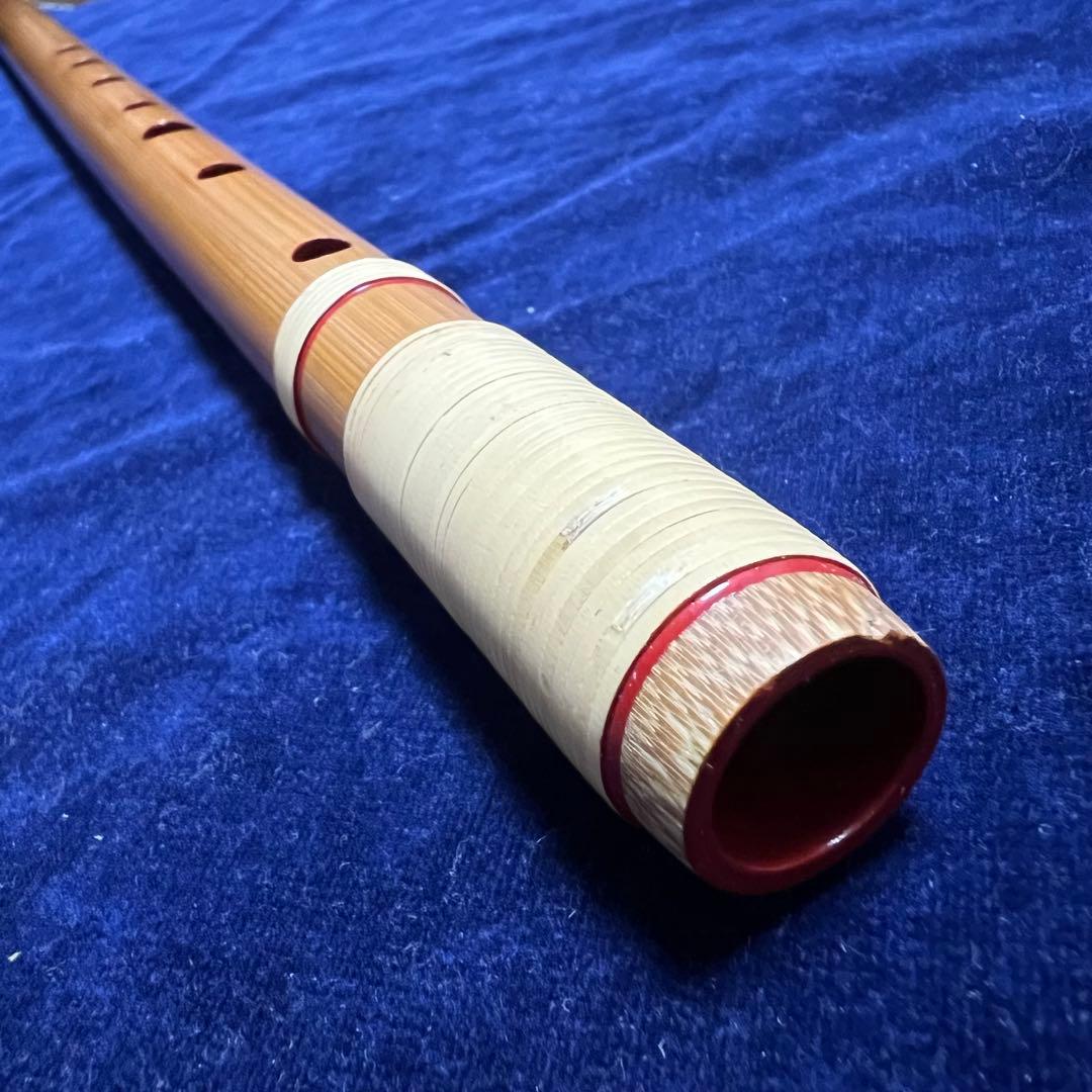 篠笛明鏡 3本調子 ドレミ調 天地巻 専用笛袋付