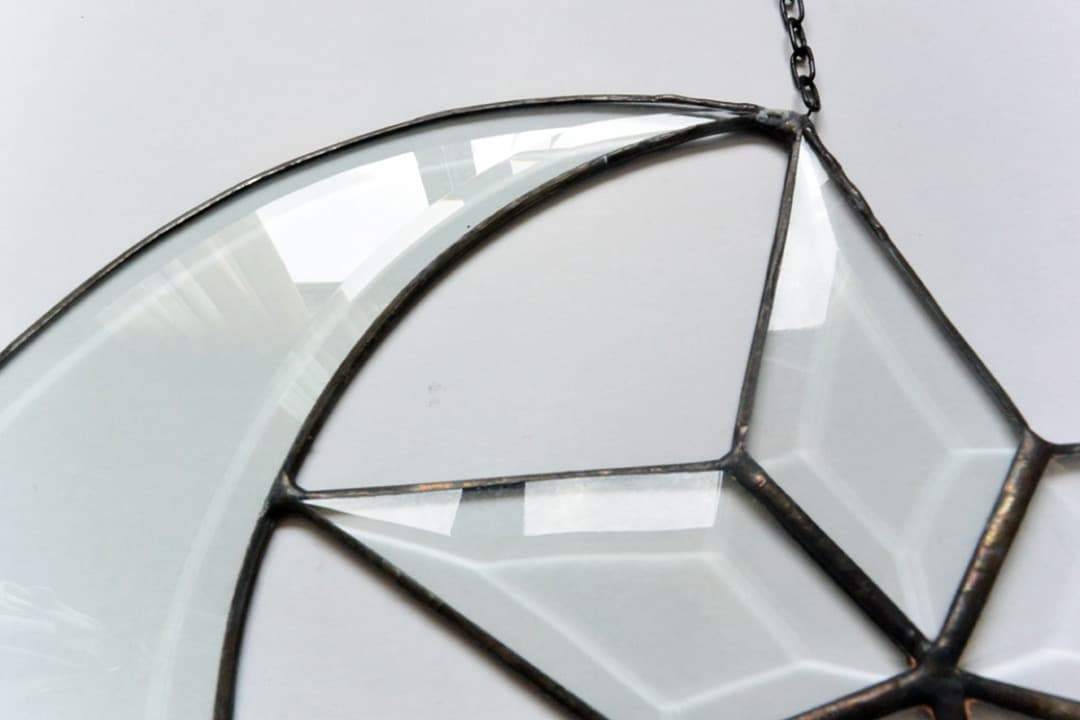 mosaik verglasung/ステンドグラス/三日月&星型/ドイツ製