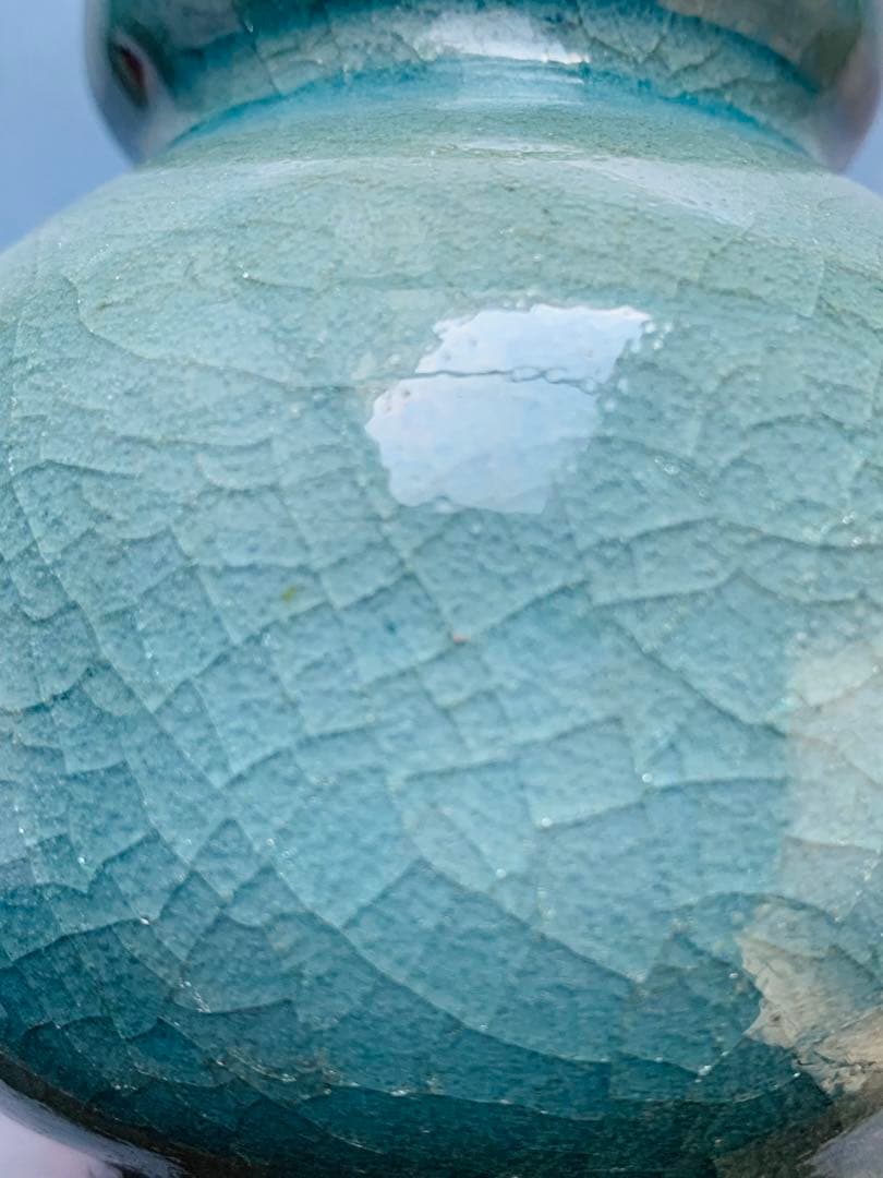 中国明時代ひょうたん青磁花瓶