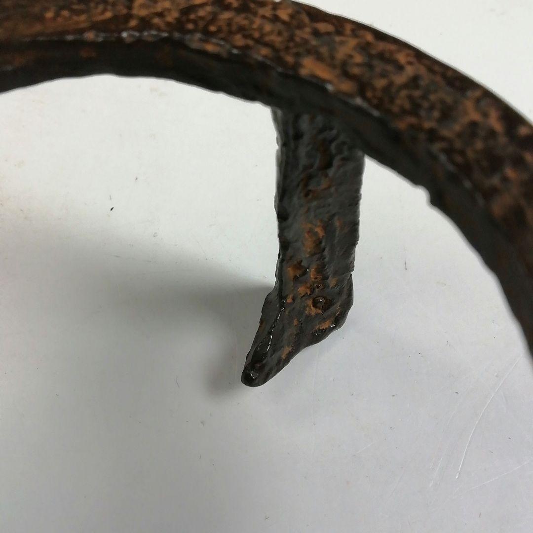 Ｗ１２１　蓋置　『唐銅　五徳　蓋置』『唐銅風炉師　藤井宗喜 作』　共箱　茶道具